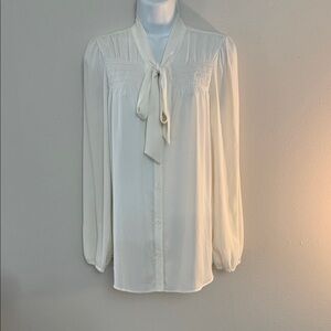 Bellatrix Cream Tie-Neck Blouse